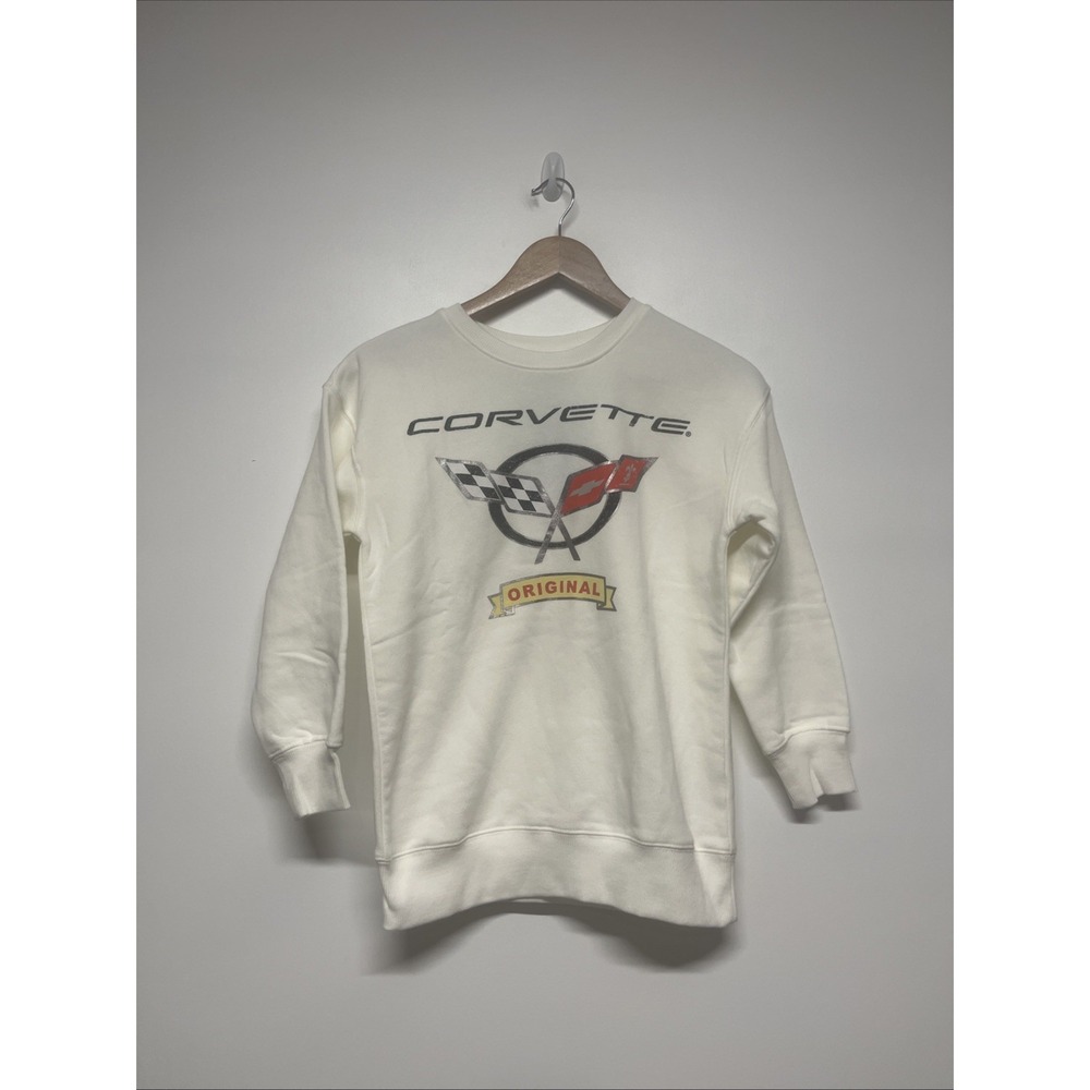 GM Corvette Sweatshirt Kid's Medium‎ (8) White